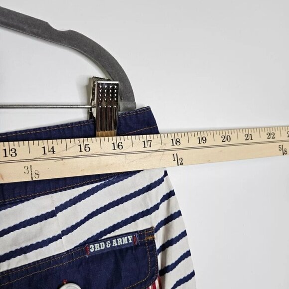 3rd & Army American Flag Multicolor Striped Board Surf Shorts Men's Size 34 - Picture 6 of 9